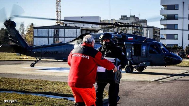 Black Hawk transportował wątrobę do transplantacji