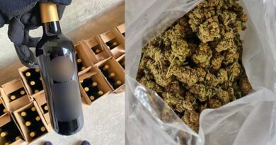 Marihuana ukryta w transporcie z winem
