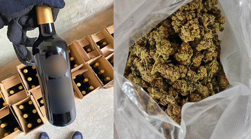 Marihuana ukryta w transporcie z winem