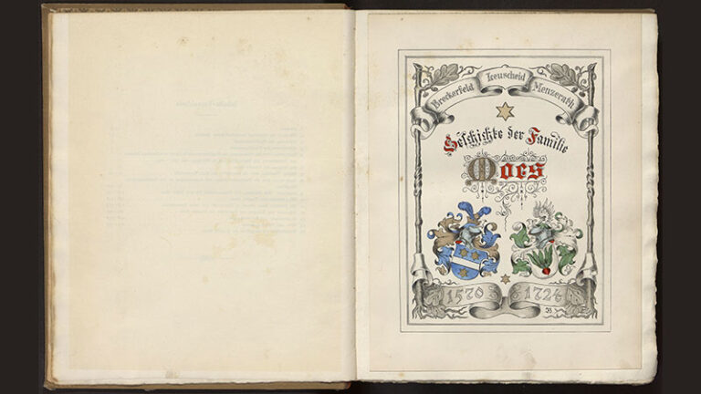 księga „GESCHICHTE DER FAMILIE MOES“