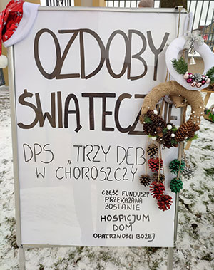 DPS „TRZY DĘBY” w Choroszczy wykonał świąteczne ozdoby