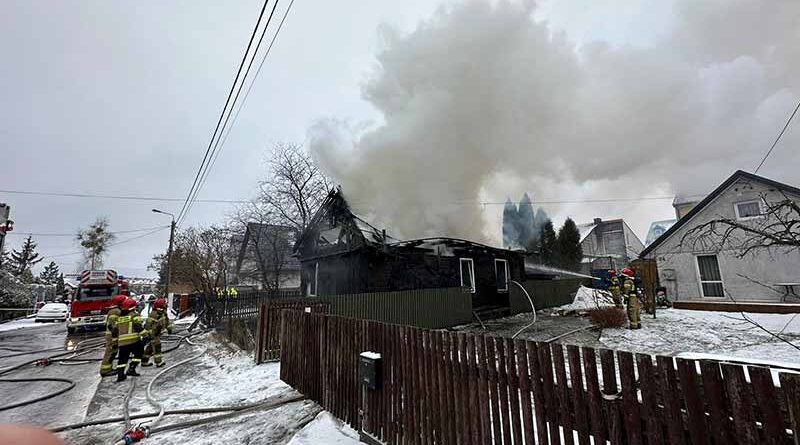 pożar domu w Białymstoku