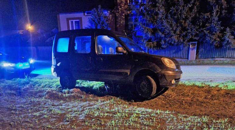 Nietrzeźwy kierowca renault