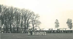 Drużyna Tura przed meczem ligowym w Bielsku Podlaskim z Puszczą Hajnówka początek lat 70-tych