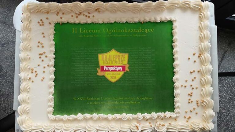 II LO w Białymstoku znalazło się na pozycji lidera w województwie podlaskim.