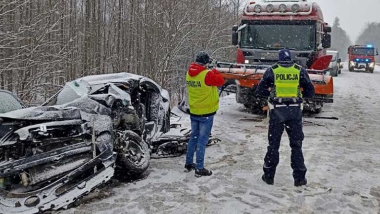Trudne warunki na podlaskich drogach