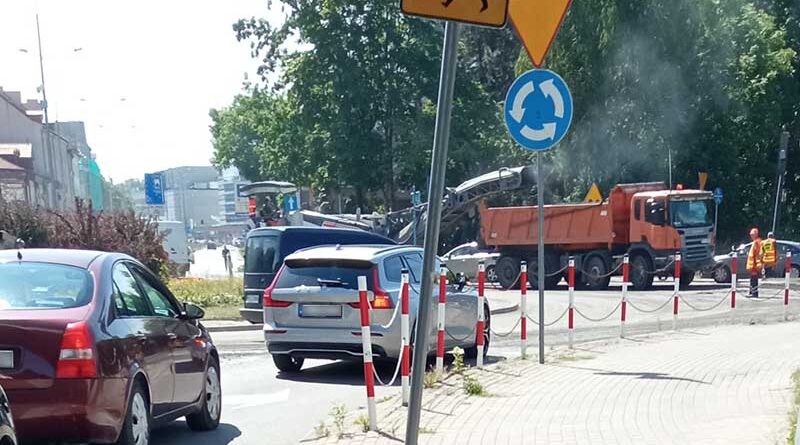 Utrudnienia w ruchu na Rondzie Św. Faustyny Kowalskiej