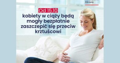 Kobiety w ciąży mogą zaszczepić się bezpłatnie przeciw krztuścowi