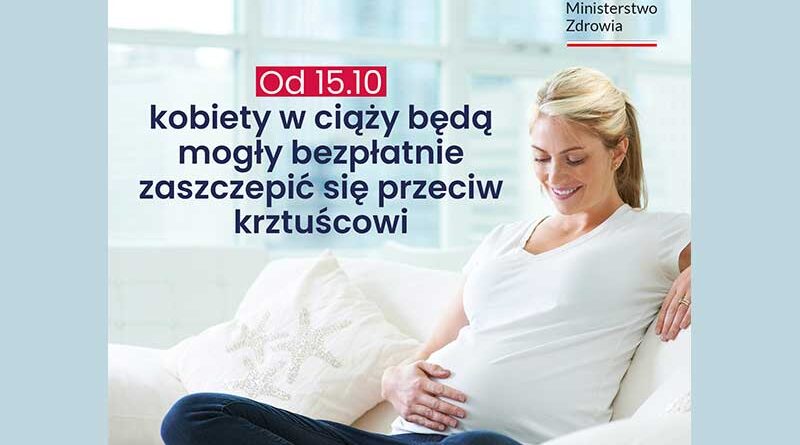 Kobiety w ciąży mogą zaszczepić się bezpłatnie przeciw krztuścowi