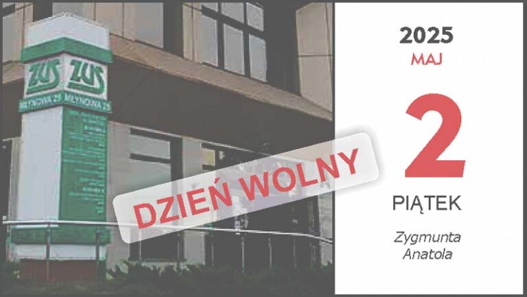 2 maja ZUS będzie zamknięty