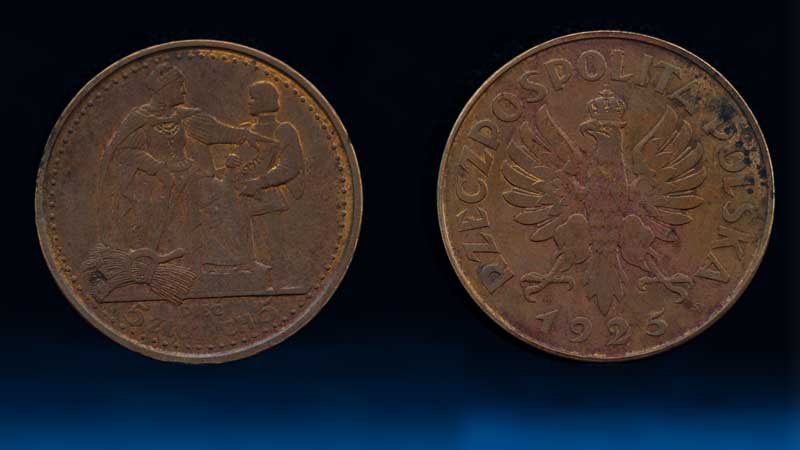 Odbitka monety 5 złotych czerwcowym zabytkiem miesiąca