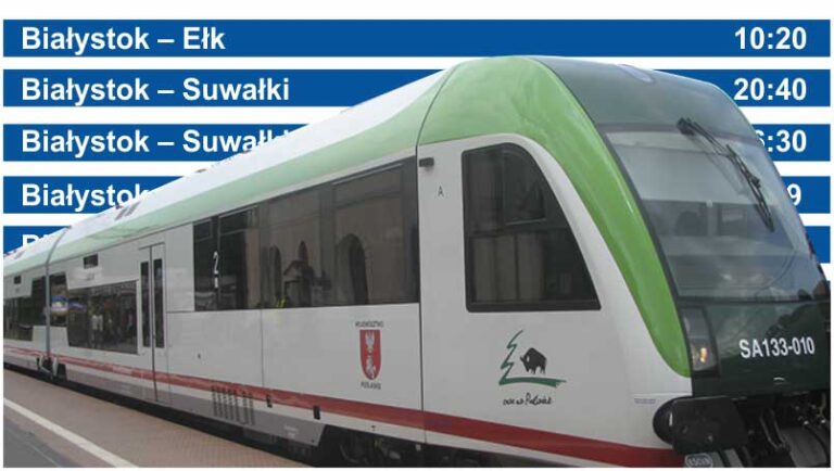 zmieni się rozkład jazdy pociągów REGIO kursujących w województwie podlaskim