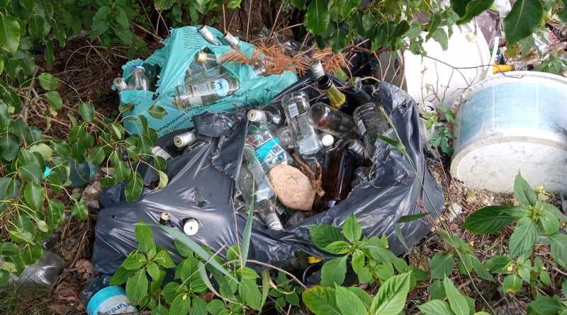 Dzikie wysypisko śmieci w Lesie Solnickim