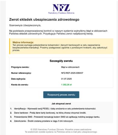 oszustwo na NFZ