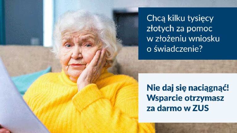 uważajmy na oszustów - ostrzeżenia z ZUS-u o niekorzystanie z płatnej pomocy przy wypełnianiu wniosków o świadczenie wspierające