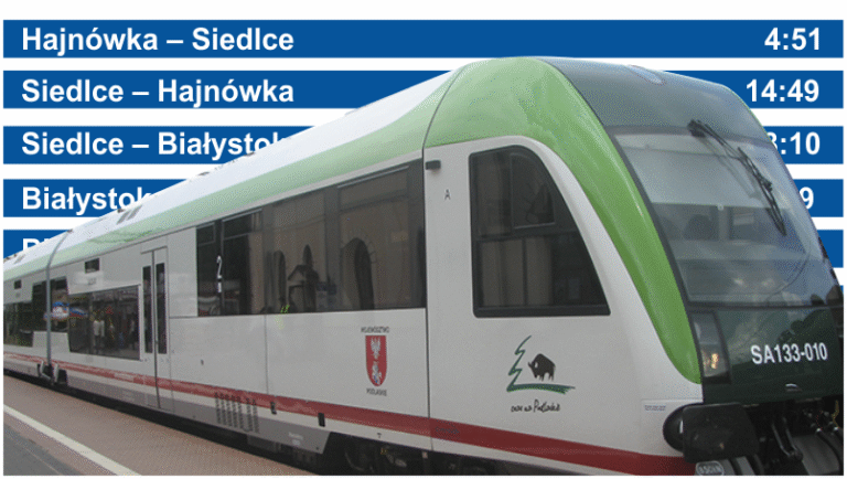 zmieni się rozkład jazdy pociągów REGIO kursujących w województwie podlaskim.
