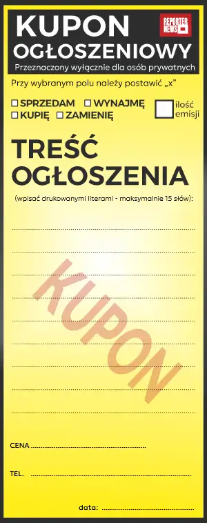 Kupon ogłoszeniowy Reporter News