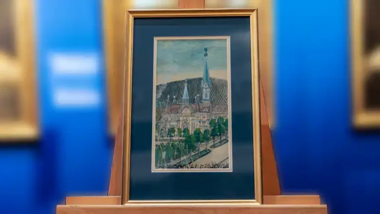 Obraz Nikifora Krynickiego - Widok z Krynicy, styczniowym Zabytkiem Miesiąca