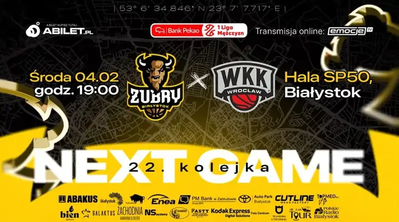 Żubry Abakus Okna Białystok vs. WKK Active Hotel Wrocław - 04.02.2026r.