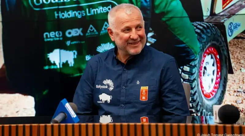 Jarosław Kazberuk rajdowiec i promujący Białystok